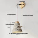 DecorBites™ Cement Shade Wood LED Wall Sconce Light Fixture for Home Decor