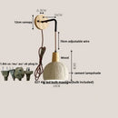 DecorBites™ Cement Shade Wood LED Wall Sconce Light Fixture for Home Decor