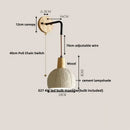 DecorBites™ Cement Shade Wood LED Wall Sconce Light Fixture for Home Decor