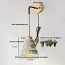 DecorBites™ Cement Shade Wood LED Wall Sconce Light Fixture for Home Decor