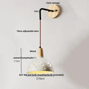 DecorBites™ Cement Shade Wood LED Wall Sconce Light Fixture for Home Decor