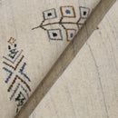 Beige Center Medallion Design Hand Loomed Wool Area Rug
