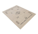 Beige Center Medallion Design Hand Loomed Wool Area Rug