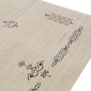 Beige Center Medallion Design Hand Loomed Wool Area Rug