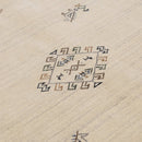 Beige Center Medallion Design Hand Loomed Wool Area Rug