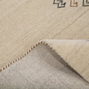Beige Center Medallion Design Hand Loomed Wool Area Rug