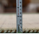 Beige Center Pattern Design Hand Loomed Wool Area Rug