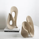 Beige ceramic coral hollow sculpture living room abstract decor