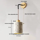 Beige ceramic wall sconce with pull chain switch for bedroom