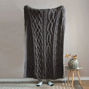 DecorBites™ Beige Chunky Knit Tassel Blanket - Soft Plaid Weighted Throw for Home Decor and Sofa - Industrial Style Tapestry