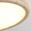 Beige concrete brass led flush mount light living room ceiling lamp