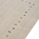 Beige Contemporary Gabbeh Border Design Hand Loomed Wool Rug
