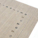 Beige Contemporary Gabbeh Border Design Hand Loomed Wool Rug