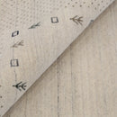Beige Contemporary Gabbeh Border Design Hand Loomed Wool Rug