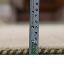 Beige Contemporary Pattern Hand Loomed Wool Area Rug