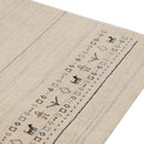 Beige Contemporary Pattern Hand Loomed Wool Area Rug