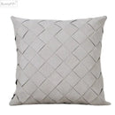 Beige corduroy woven diamond pillow cover living room bedroom