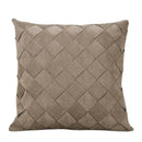Beige corduroy woven diamond pillow cover living room bedroom