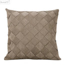 Beige corduroy woven diamond pillow cover living room bedroom