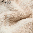 Beige & cream fluffy stripe plaid blanket bedroom microfiber throw