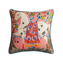 Beige egret bird pattern art pillow case for living room sofa
