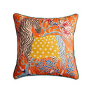 Beige egret bird pattern art pillow case for living room sofa