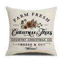 DecorBites™ Cartoon Birds Christmas Pillowcase 45X45cm - Linen Sofa Cushion Cover