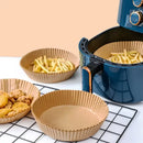 Beige fluted air fryer paper liner 50pcs kitchen baking mat