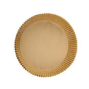 Beige fluted air fryer paper liner 50pcs kitchen baking mat