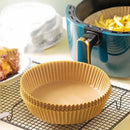 Beige fluted air fryer paper liner 50pcs kitchen baking mat