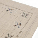 Beige Gabbeh Border Design Hand Loomed Wool Area Rug