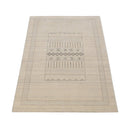 Beige Gabbeh Design Hand Loomed Wool Area Rug