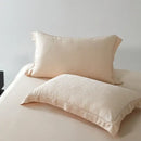 Beige & gold leopard jacquard summer bedding set bedroom lace trim