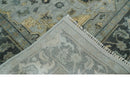 Custom made Beige, Gray and Charcoal Hand Knotted  Traditional Heriz Wool Rug