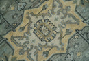 Custom made Beige, Gray and Charcoal Hand Knotted  Traditional Heriz Wool Rug