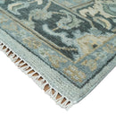 Custom made Beige, Gray and Charcoal Hand Knotted  Traditional Heriz Wool Rug