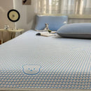 Beige honeycomb bear decorbites cooling ice bean sheet set bedroom