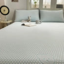 Beige honeycomb bear decorbites cooling ice bean sheet set bedroom