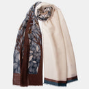 Bosco - Wool Scarf - Cream and Brown