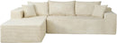 Beige L-Shape Modular Sectional Couch for Living Room