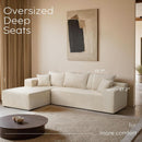 Beige L-Shape Modular Sectional Couch for Living Room