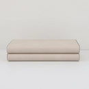 Beige leather jewelry box storage container bedroom silver hinges