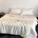 DecorBites™ Ice Silky Solid Bedding Set - Cooling Satin Smooth Quilt Cover Set