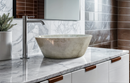 Beige Marble Conical Vessel Sink