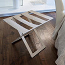 Bienville-Foldable Metal Luggage Rack with Genuie Leather