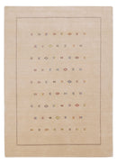 Beige Modern Design Hand Loomed Wool Area Rug
