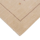 Beige Modern Design Hand Loomed Wool Area Rug