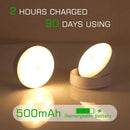 Beige motion sensor rotate night light bedroom wall lamp