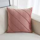 Beige & pink hand pleat embroidered cushions living room velvet pillow