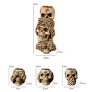 Beige resin bone skeleton candlestick holder set dining room decor
